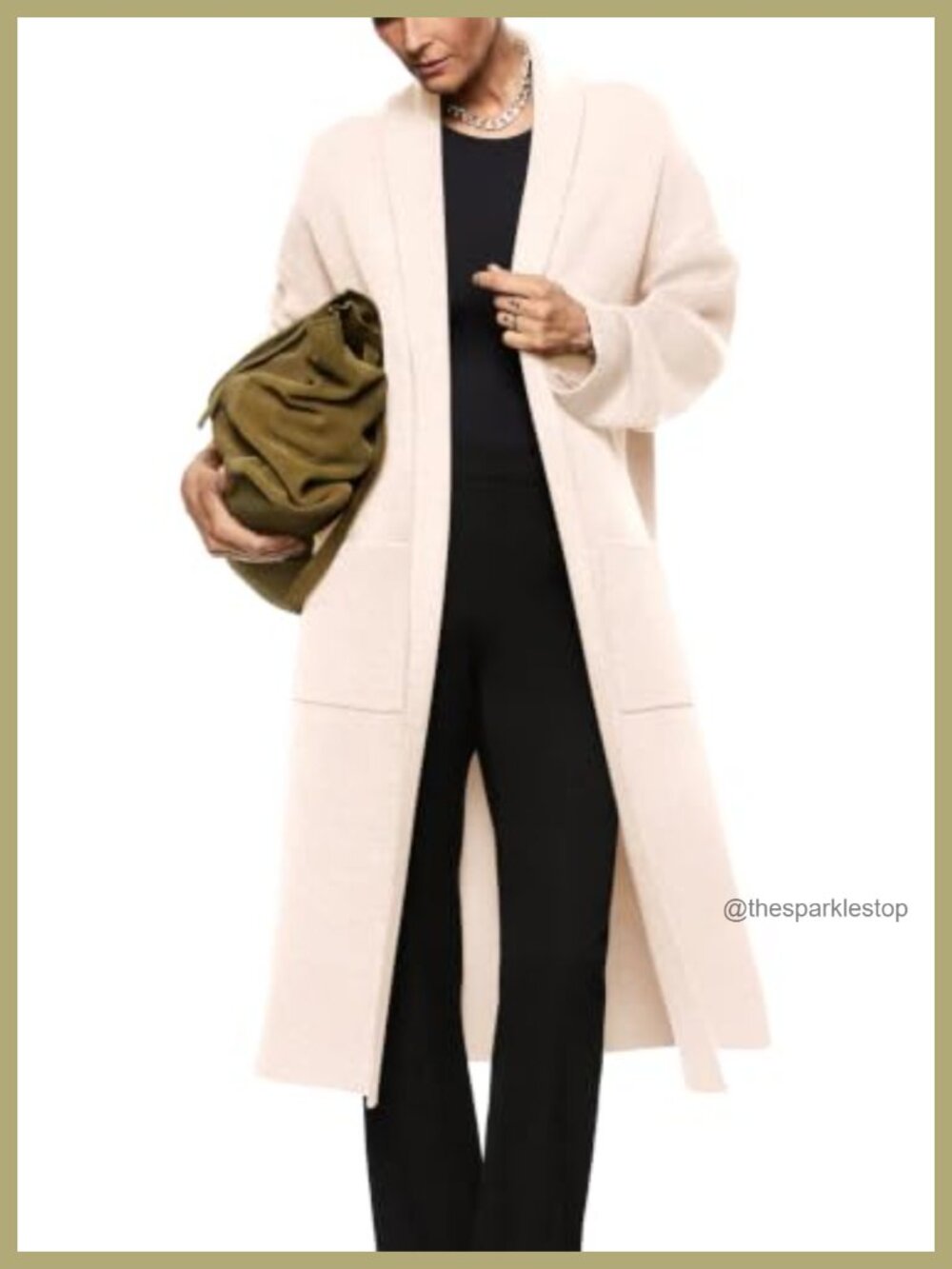 Oversized Chunky Knit Open-Front Long Cardigan